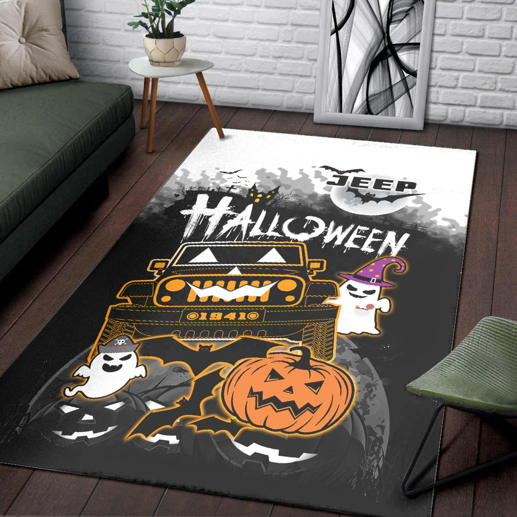 Jeep 1941 Area Rug Halloween Pumpkin Ghost Ver.01 LT14