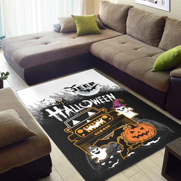 Jeep 1941 Area Rug Halloween Pumpkin Ghost Ver.01 LT14