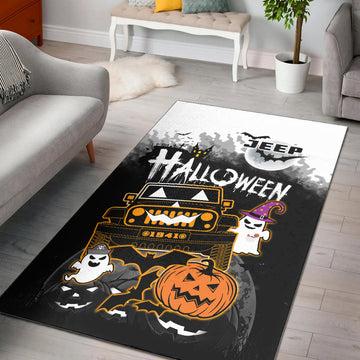 Jeep 1941 Area Rug Halloween Pumpkin Ghost Ver.01 LT14
