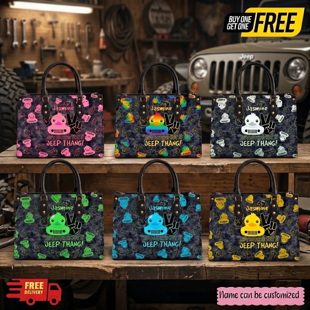 [Free delivery] Jeep Thang Personalized Leather Bag + Free Matching Wallet TN2407261658