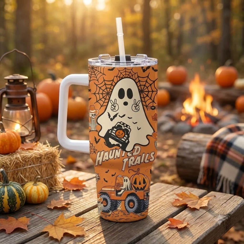 Haunted Trail 40oz Tumbler With Handle-DN2808261150