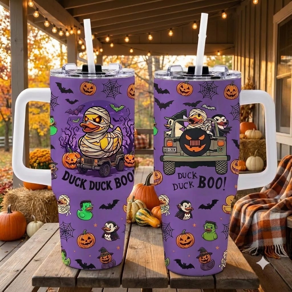 Duck Duck Boo 40oz Tumbler With Handle-DN2808261149