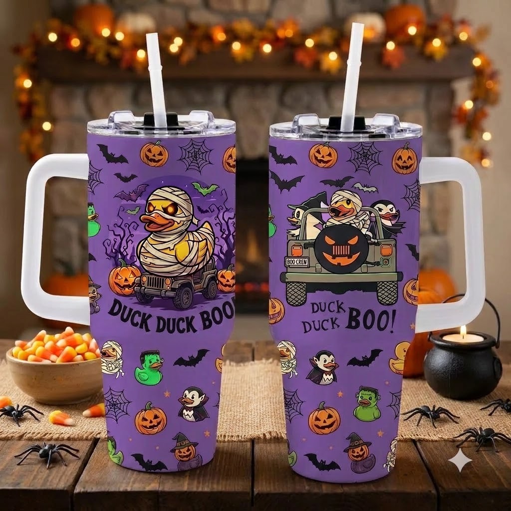 Duck Duck Boo 40oz Tumbler With Handle-DN2808261149