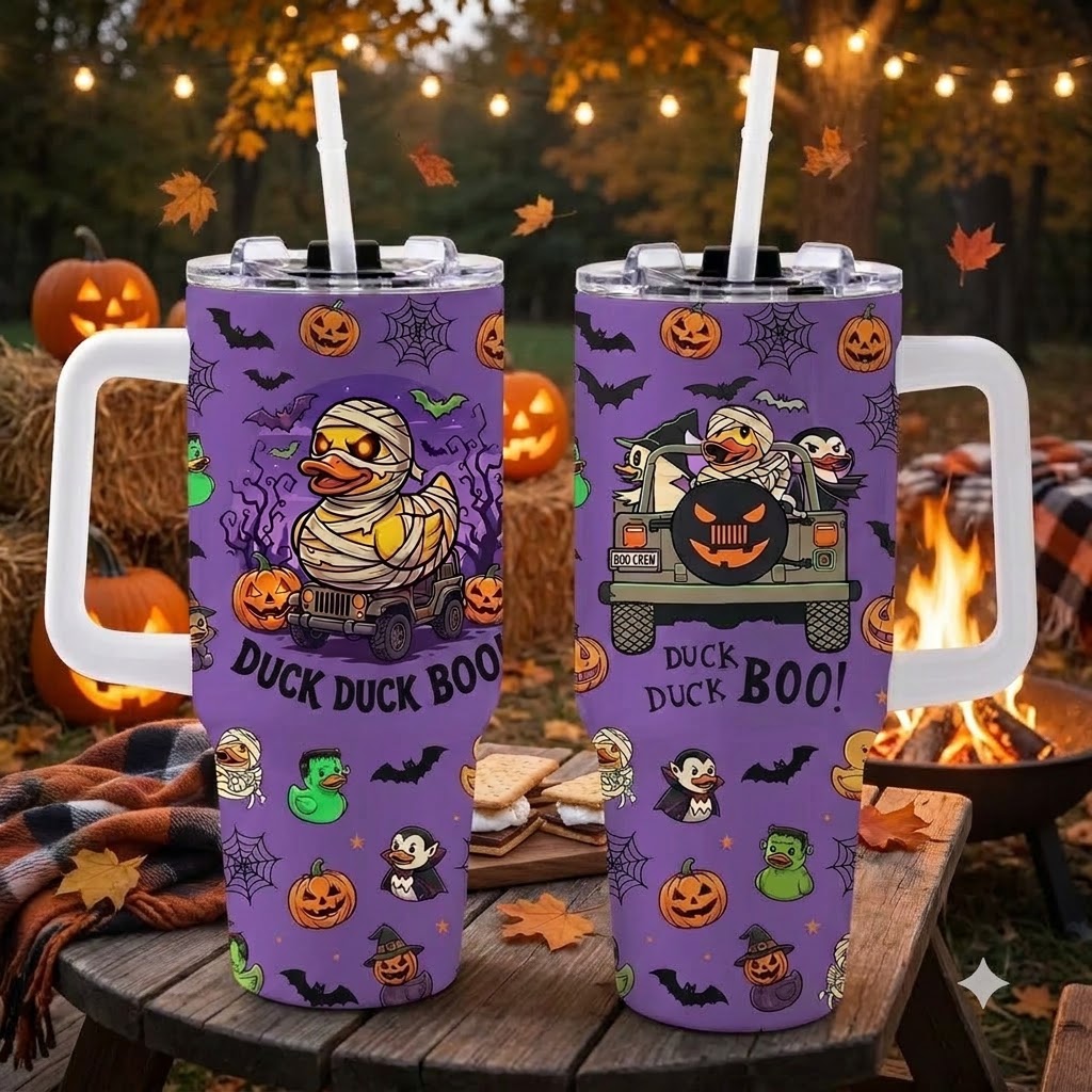 Duck Duck Boo 40oz Tumbler With Handle-DN2808261149