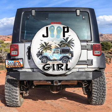 Jeep Girl Flower Flip Flops Spare Tire Cover RLT9