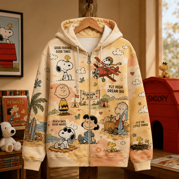 Classic P-nust Adventure Zip Hoodie – Retro Cartoon Full Zip Sweatshirt-TN2209261810