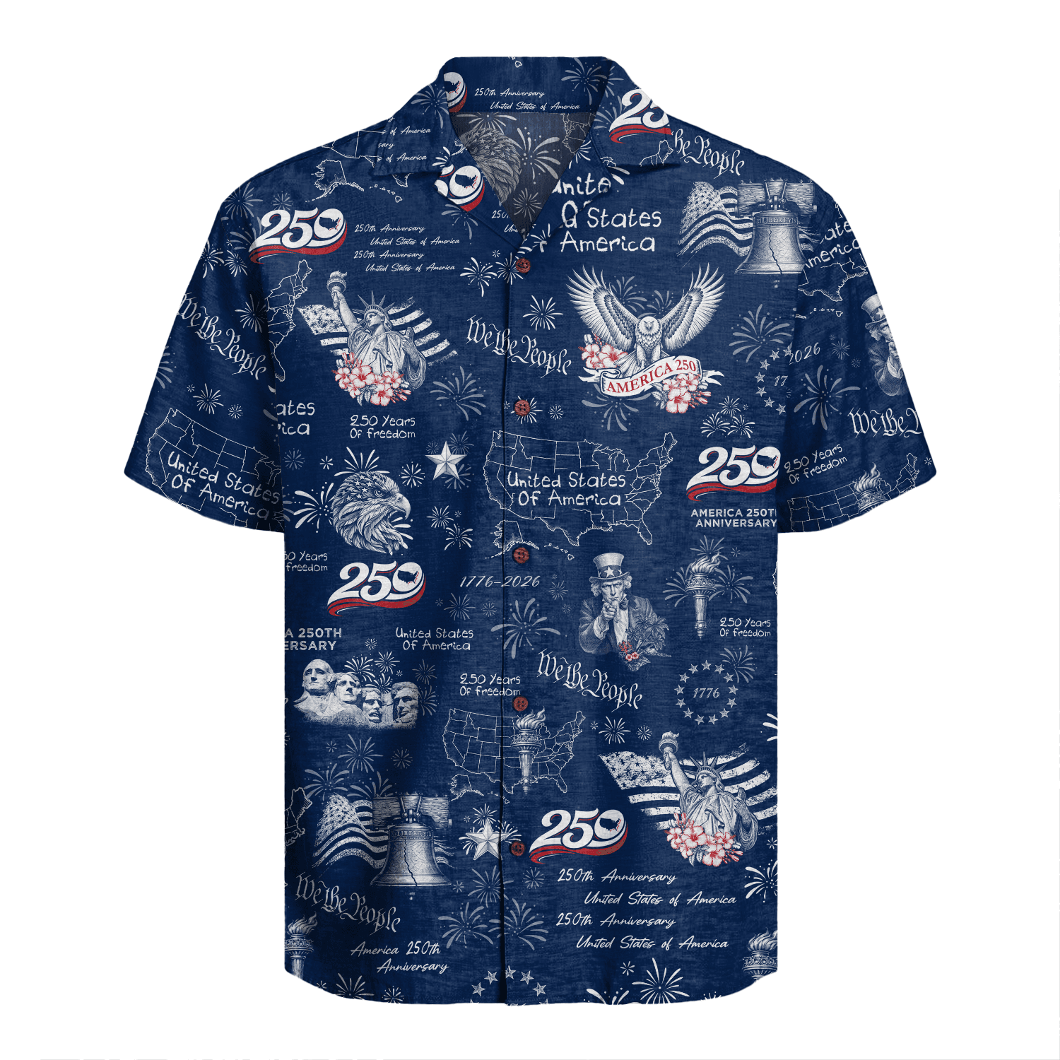 America 250 Years Of Freedom Hawaiian Shirt