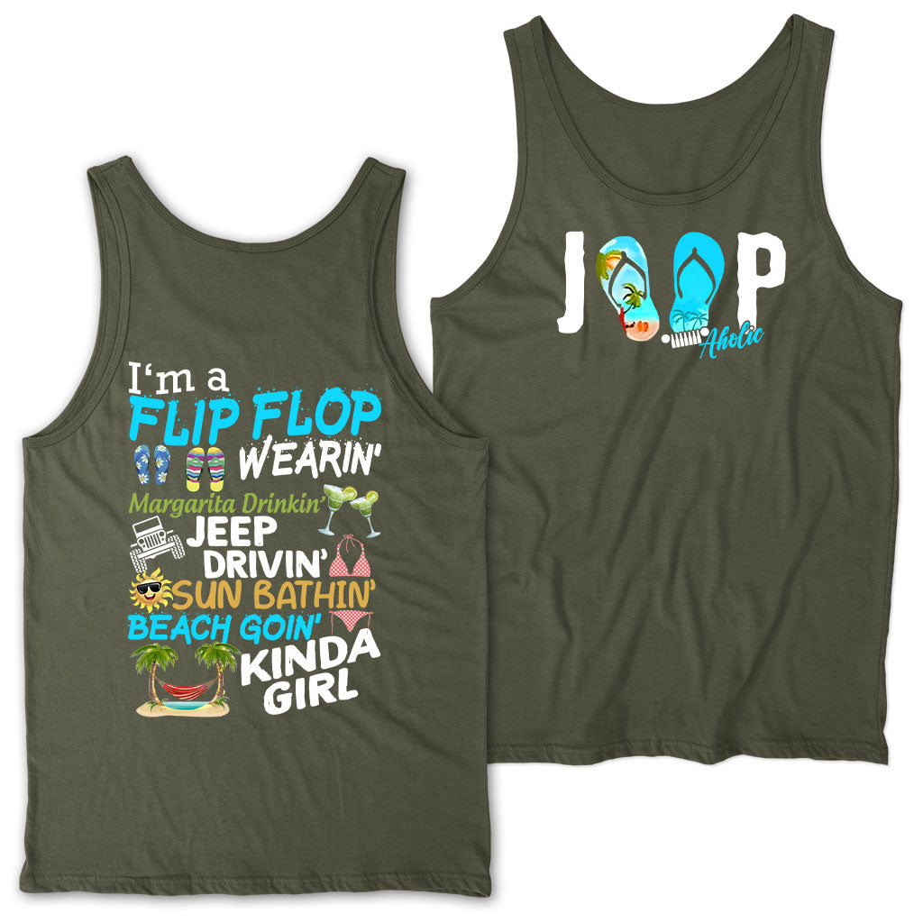 I'm A Flip Flop Margarita Jeep Drivin' Kinda Girl T-Shirt Hoodie TN2407261066