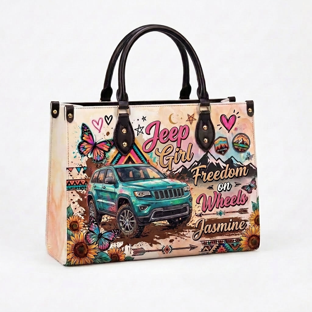 [Free delivery] Freedom On Wheels Personalized Leather Bag + FREE Wallet TN2407261537