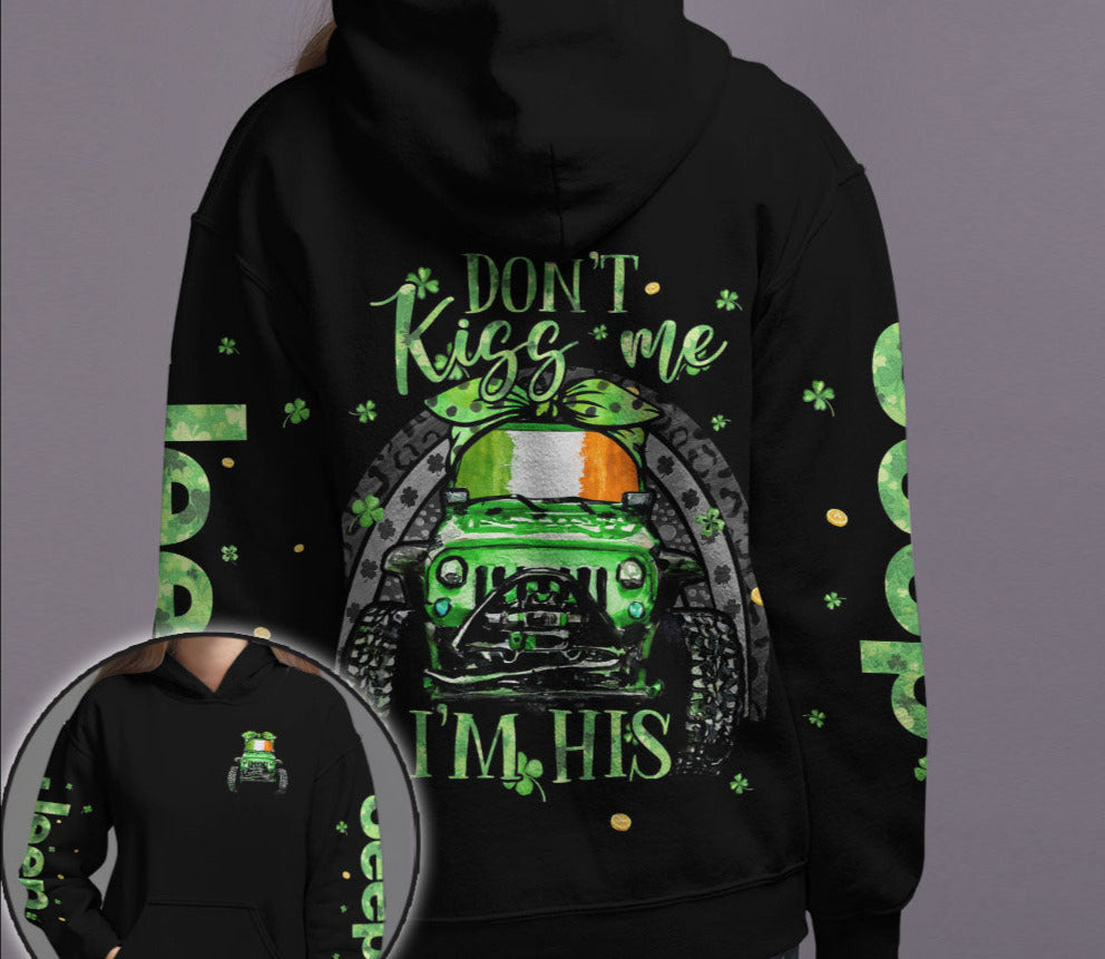 Don't Kiss Me Couple Jeep Hoodie St Patrick Day - image 3