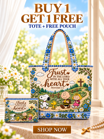Trust In The Lord Proverbs 3:5 Christian Gift For Her - Personalized Quilted Tote Bag