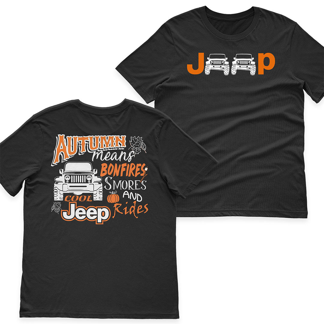 Jeep Autumn Means Bonfires Halloween T-Shirt Hoodie Supler Store