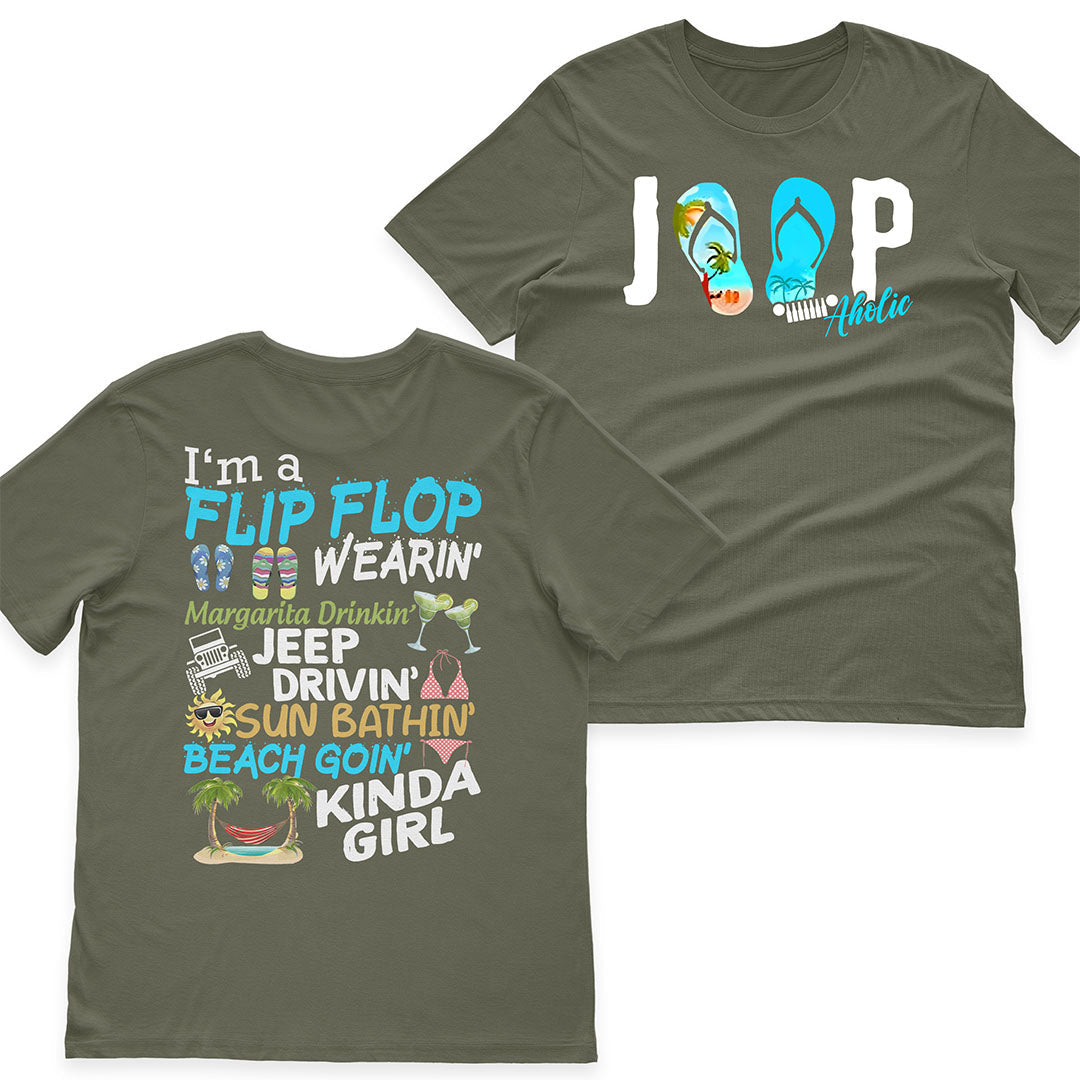 I'm A Flip Flop Margarita Jeep Drivin' Kinda Girl T-Shirt Hoodie TN2407261066