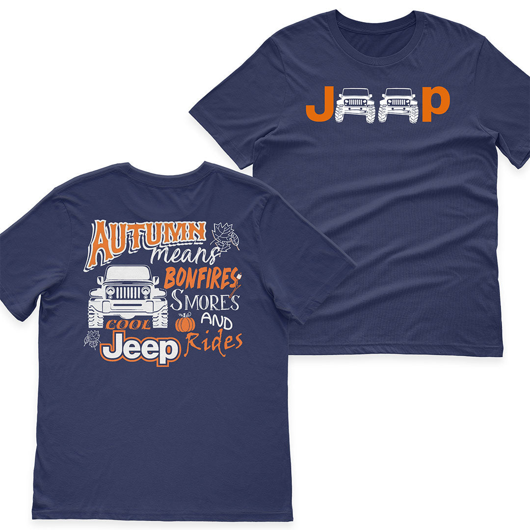 Jeep Autumn Means Bonfires Halloween T-Shirt Hoodie Supler Store