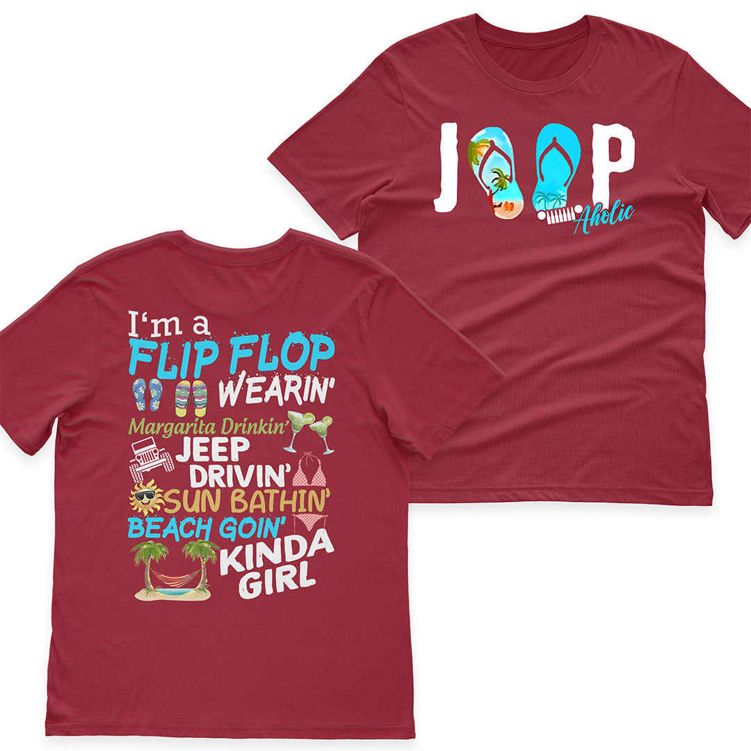 I'm A Flip Flop Margarita Jeep Drivin' Kinda Girl T-Shirt Hoodie TN2407261066