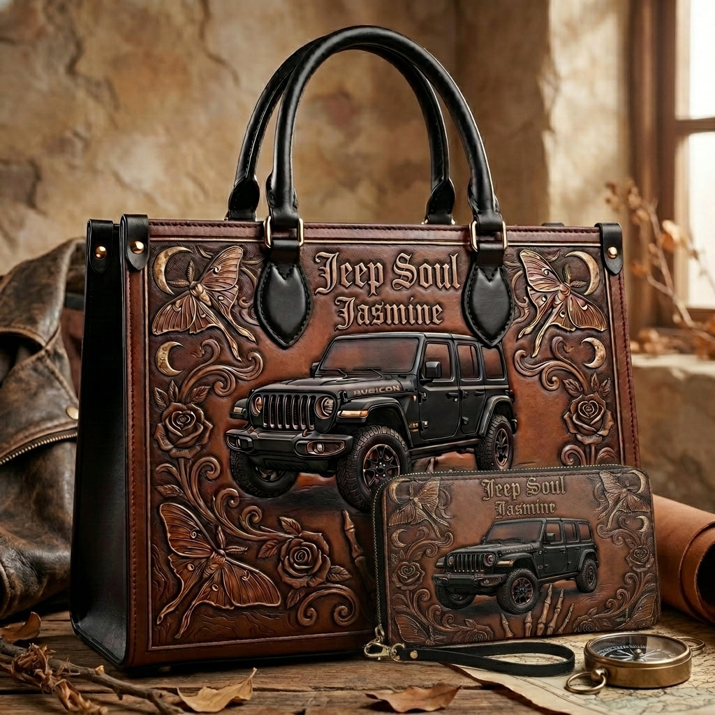 Jeep Soul Personalized Leather Bag + Free Wallet TN2407261355