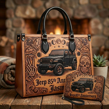 Jeep 85th Anniversary V5 Personalized Leather Bag + Free Wallet TN2407261347