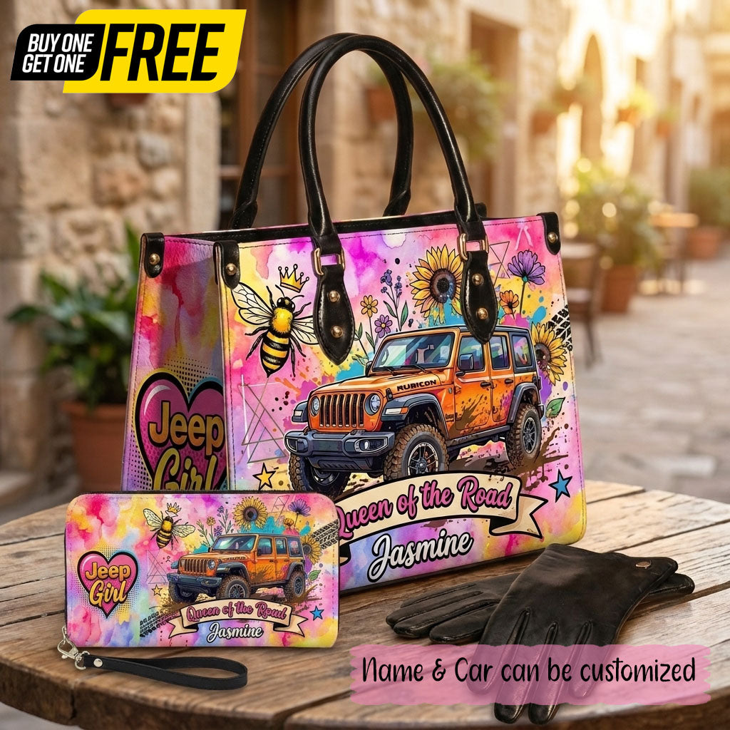 Queen Of The Road Personalized Leather Bag + Free Wallet TN2407261349