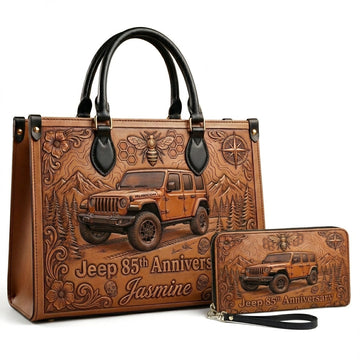 Jeep 85th Anniversary V4 Personalized Leather Bag + Free Wallet TN2407261346