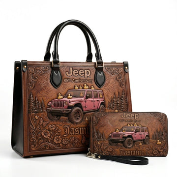 Jeep 85th Anniversary V2 Personalized Leather Bag + Free Wallet TN2407261402