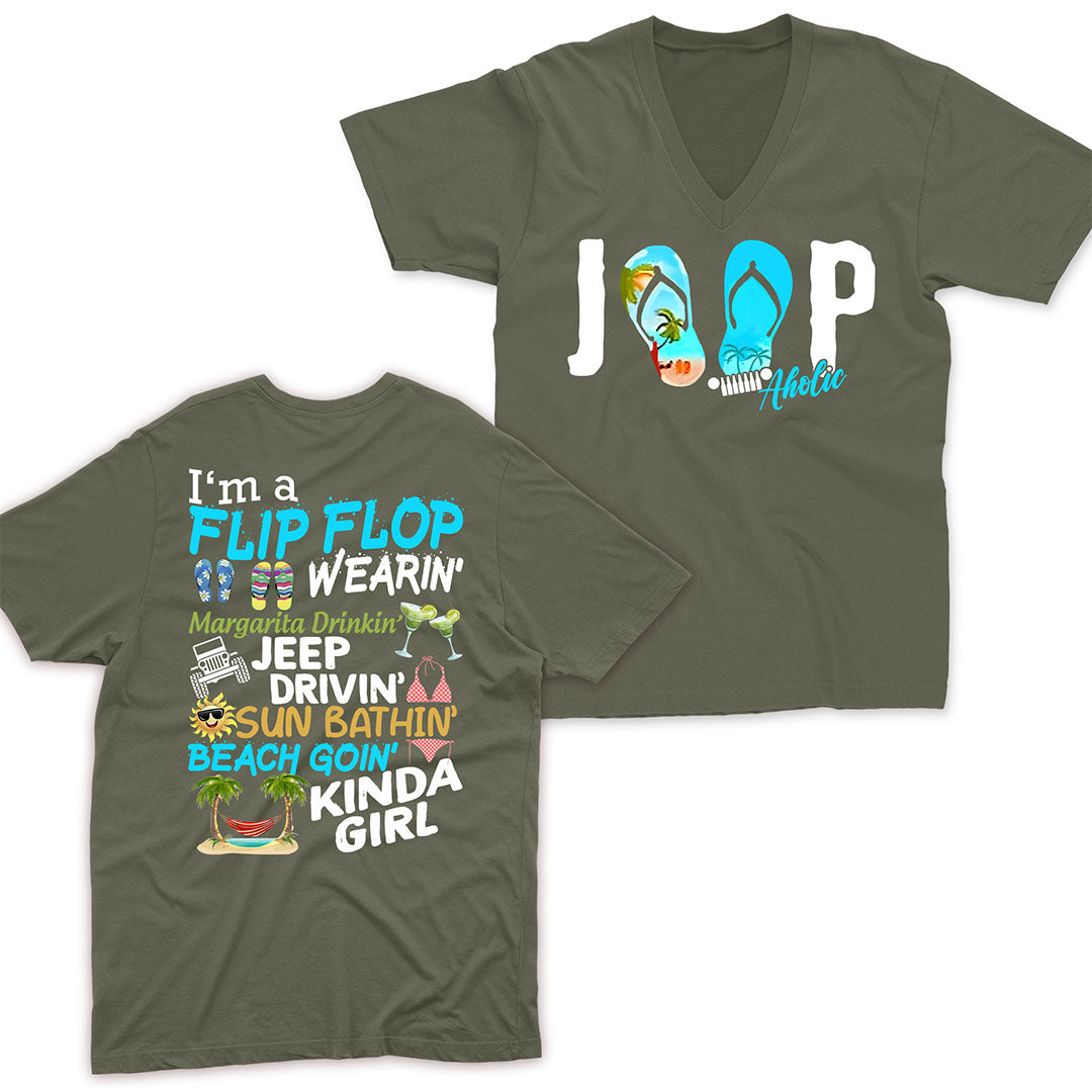 I'm A Flip Flop Margarita Jeep Drivin' Kinda Girl T-Shirt Hoodie TN2407261066