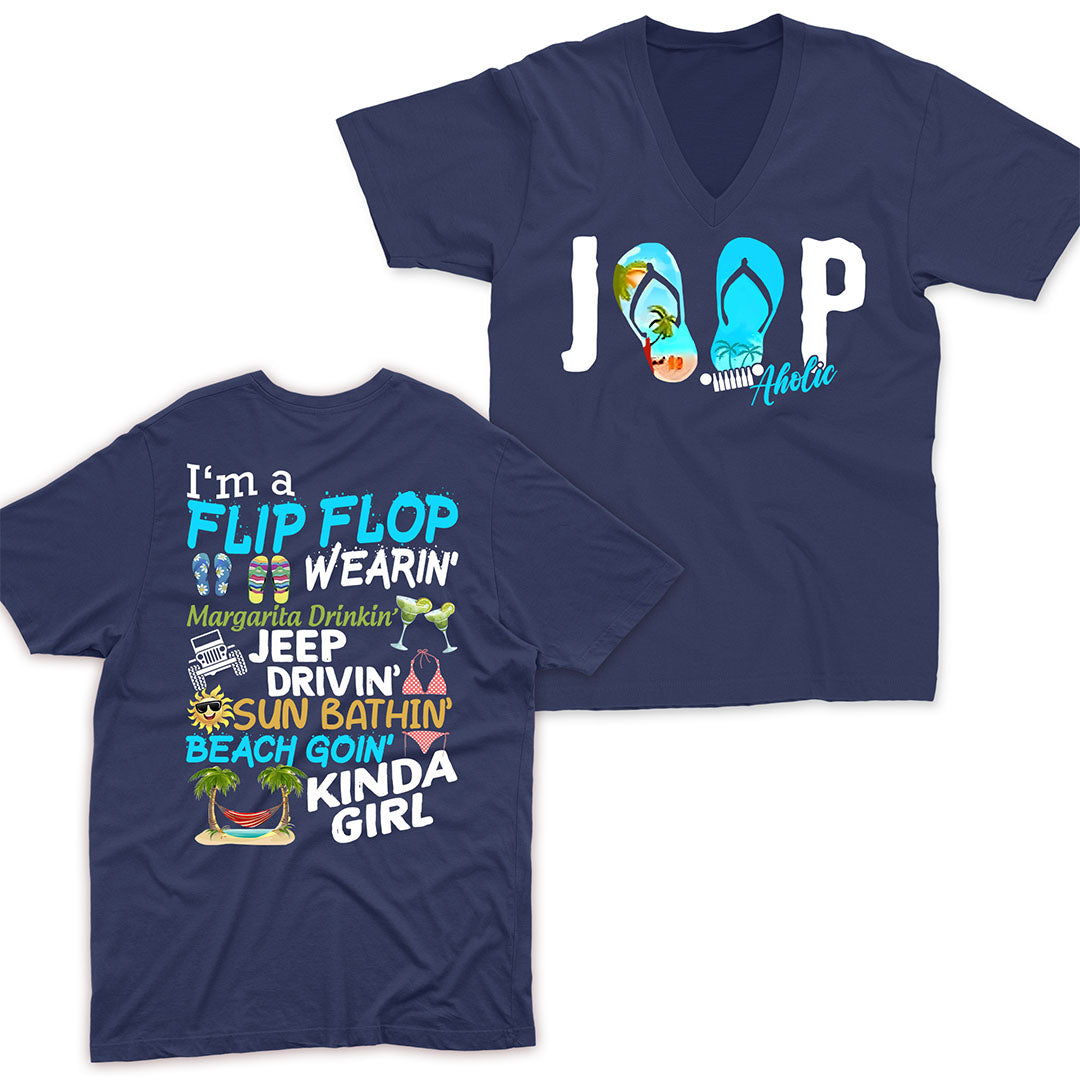 I'm A Flip Flop Margarita Jeep Drivin' Kinda Girl T-Shirt Hoodie TN2407261066