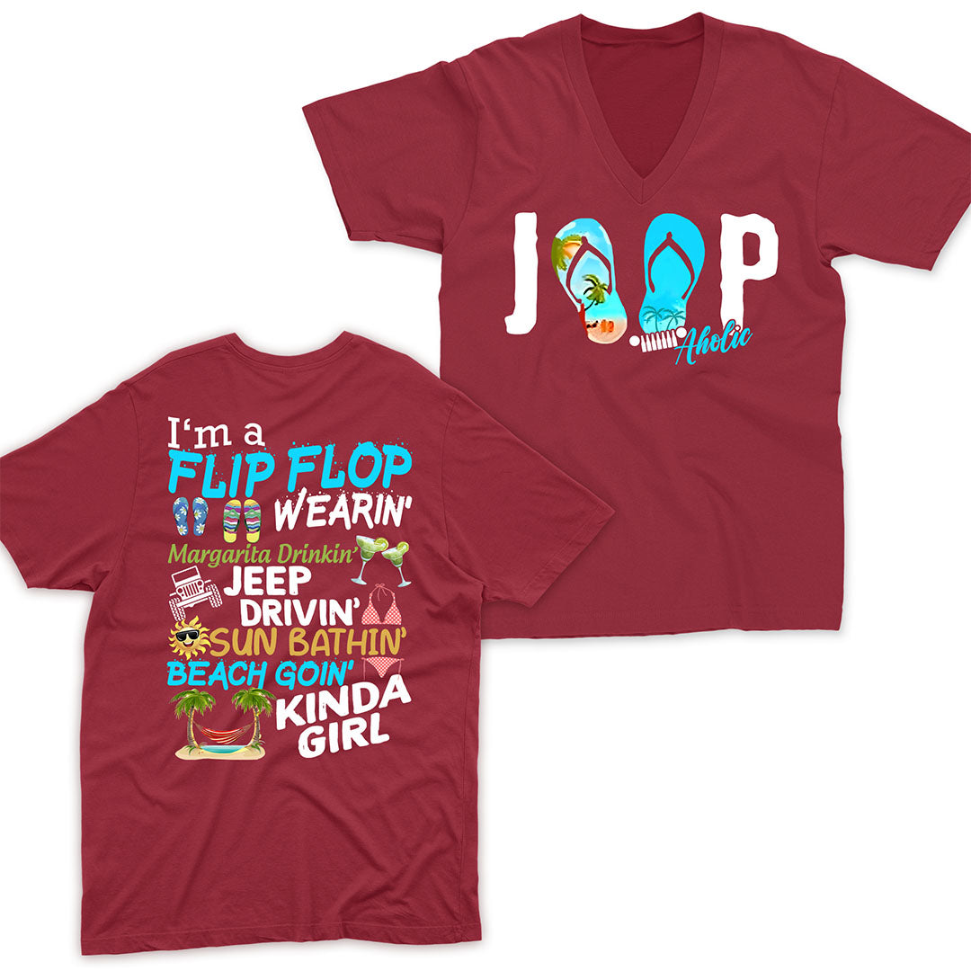 I'm A Flip Flop Margarita Jeep Drivin' Kinda Girl T-Shirt Hoodie TN2407261066