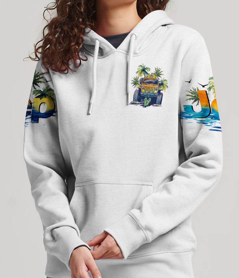 Flip Flops Jeep Funny Duck Ocean Kinda Girl Hoodie - image 2