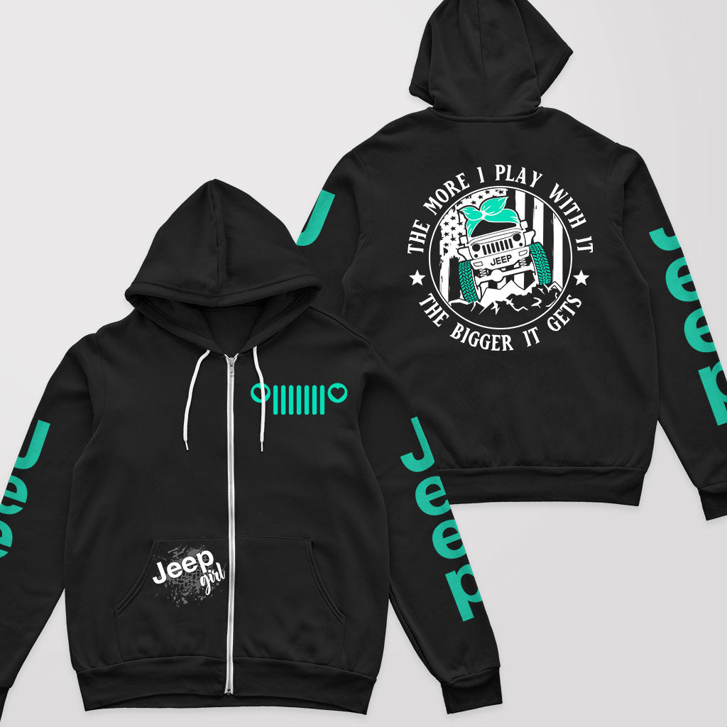 Jeep Multicolor The More I Play With It Offroad Zip Hoodie Supler Store