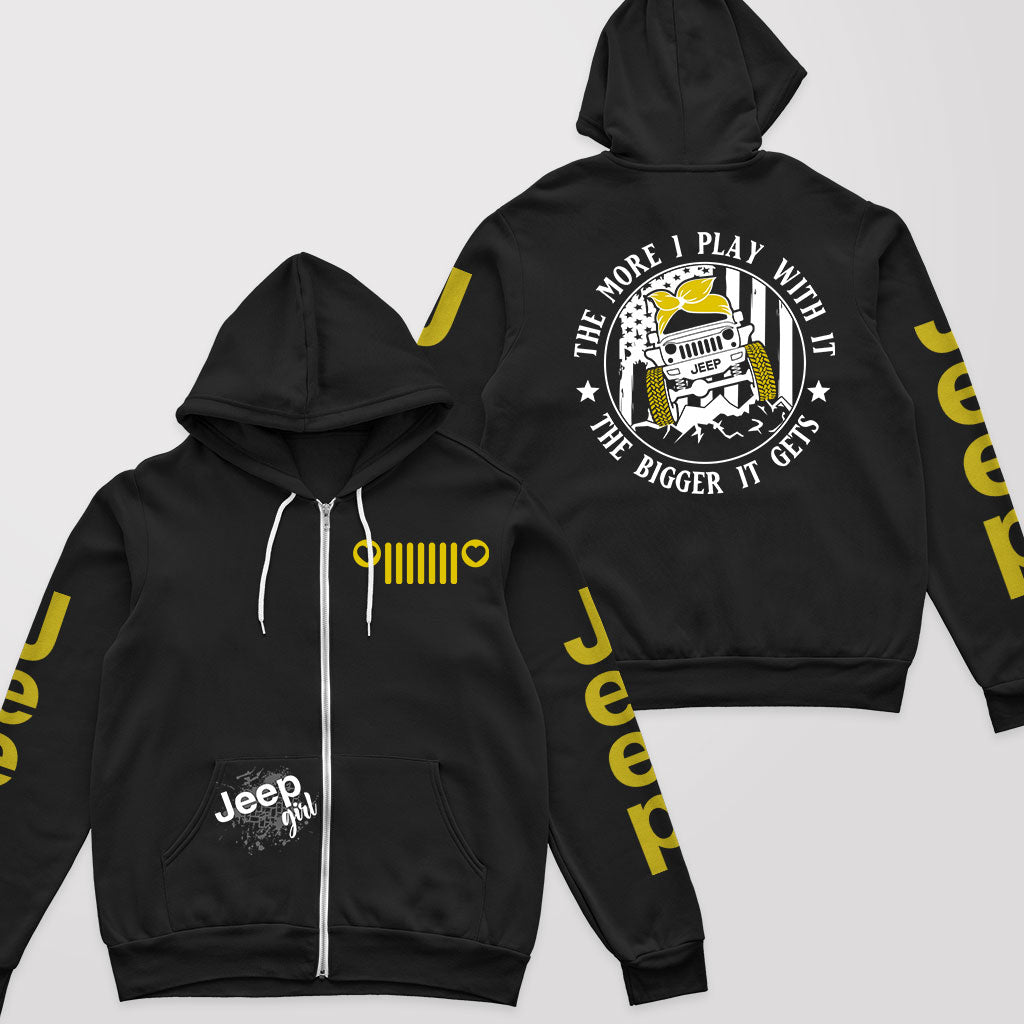 Jeep Multicolor The More I Play With It Offroad Zip Hoodie Supler Store