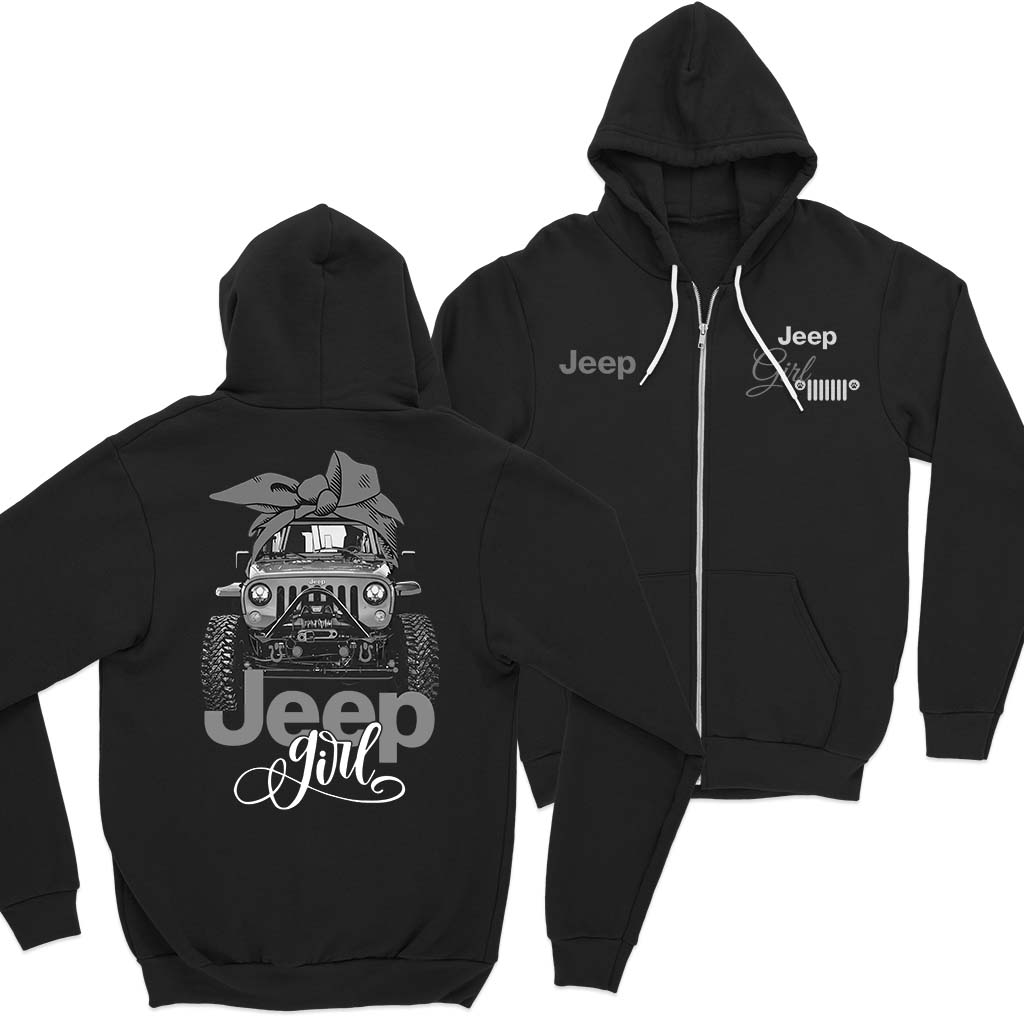 Multicolor Offroad Girl Adventure T-Shirt Zip Hoodie Supler Store