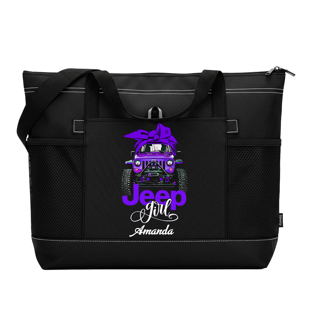 Personalized Multicolor Jeep Girl Tote Bag Supler Store