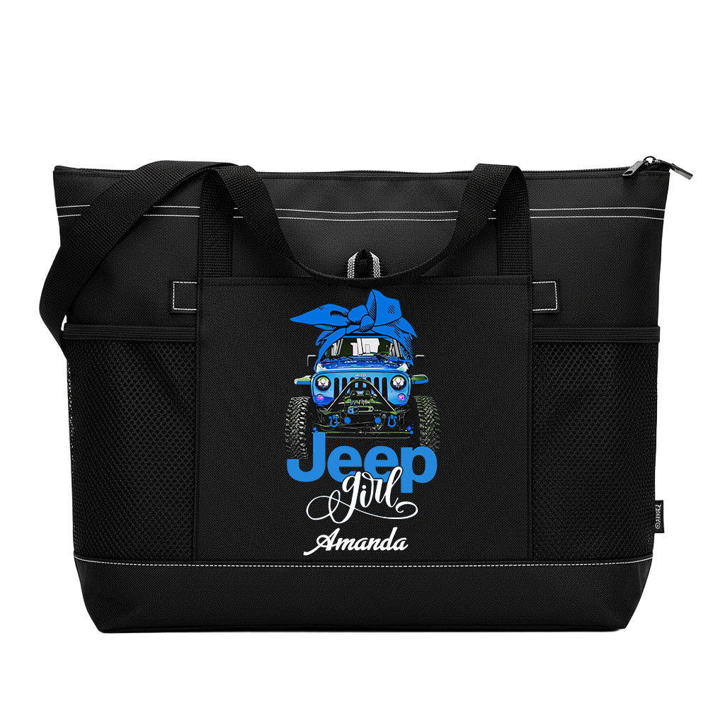 Personalized Multicolor Jeep Girl Tote Bag Supler Store