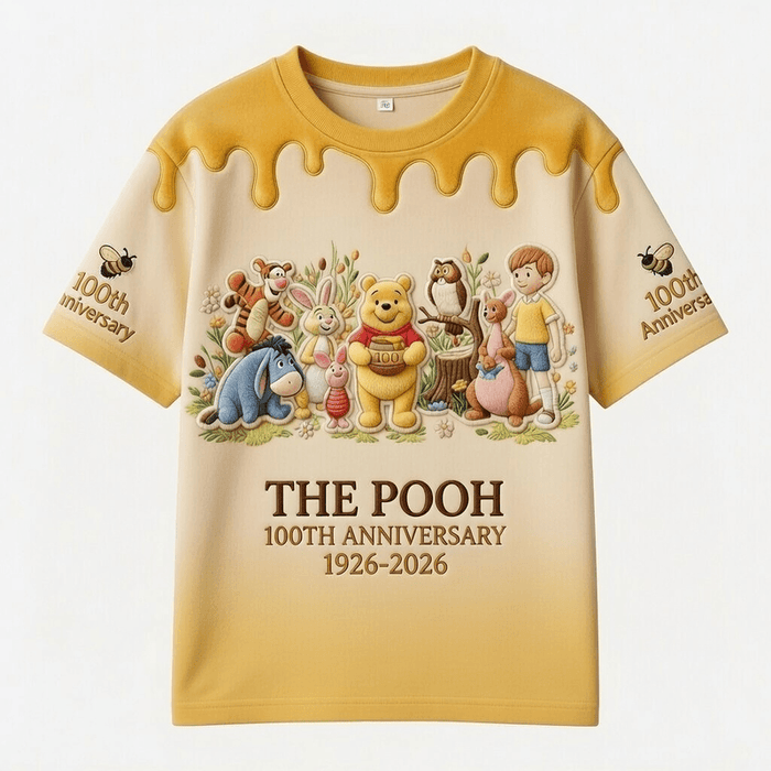 DSNY Honey Bear Celebrate Our 100th Anniversary - Personalized All Over Shirt - Gift For Movie Fans DC 2