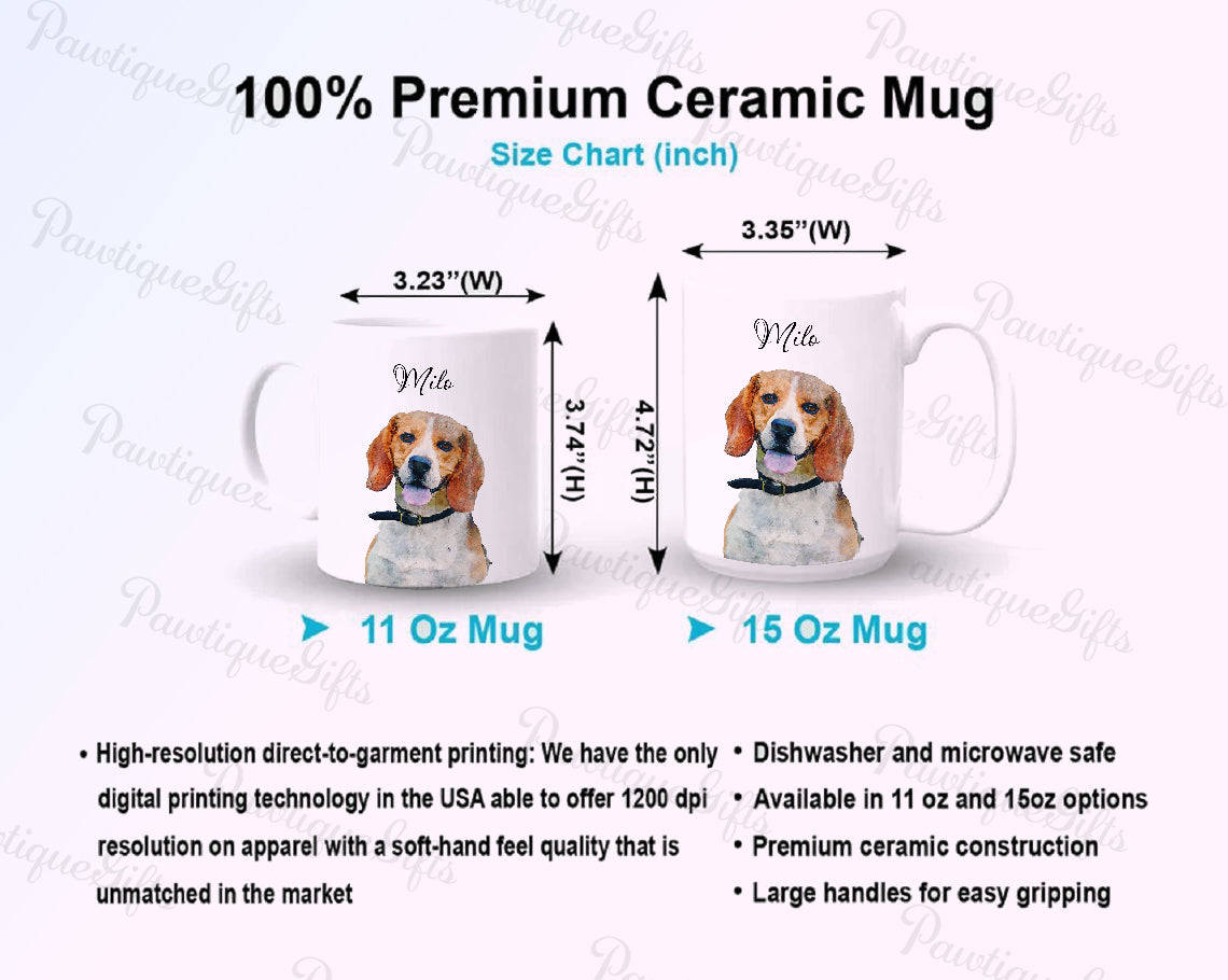 litzzy Custom Pet Mug With Photo And Name, Custom Pet Mug, Dog Cat Coffee Cup, Dog Mom Mug, Cat Mom Mug, Personalized Cat Dad Mug, New Dog Mug Mug   