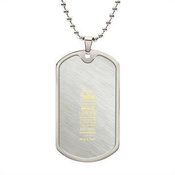 litzzy To My Husband, To My Soulmate, To My Best Friend Military Necklaces - Men Dog Tag Necklace Jewelry Military Chain (Silver) No 