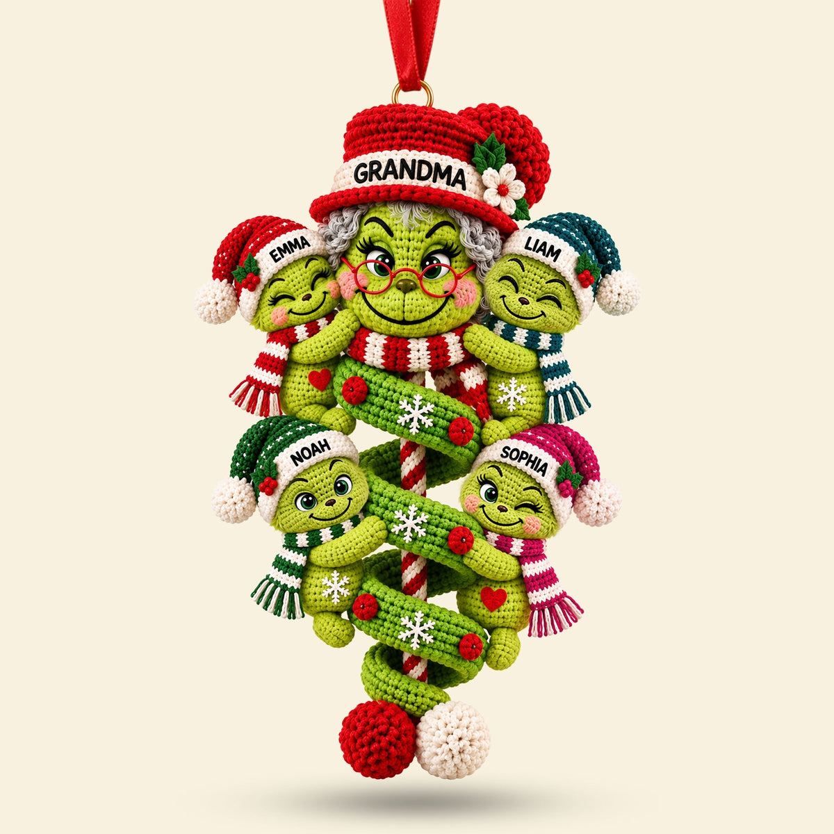 Grandma’s Christmas Crew - Unique Personalized Acrylic Ornament for Grandma Ornament PopCulturePrints