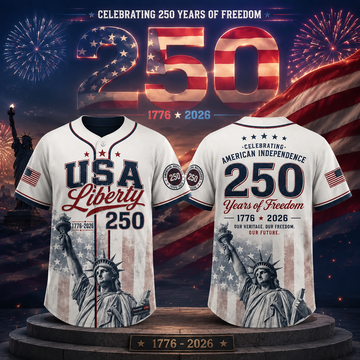 Patriotic Statue of Liberty Celebrating American Independence - Baseball Jersey - Gift For Patriots