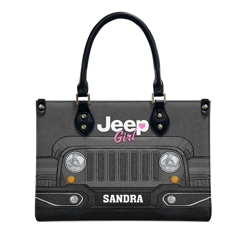 Jeep Girl Mutilcolor Grille Personalized Leather Handbag TN2407261602