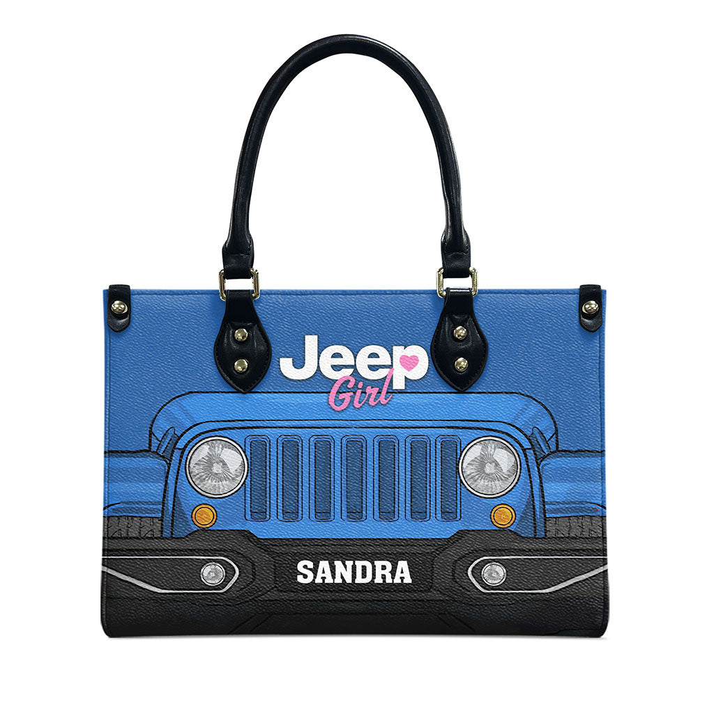 Jeep Girl Mutilcolor Grille Personalized Leather Handbag TN2407261602