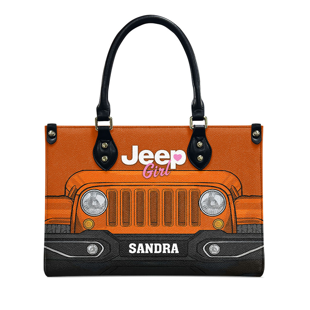 Jeep Girl Mutilcolor Grille Personalized Leather Handbag TN2407261602