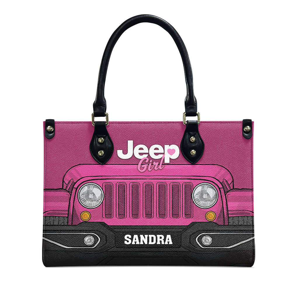 Jeep Girl Mutilcolor Grille Personalized Leather Handbag TN2407261602