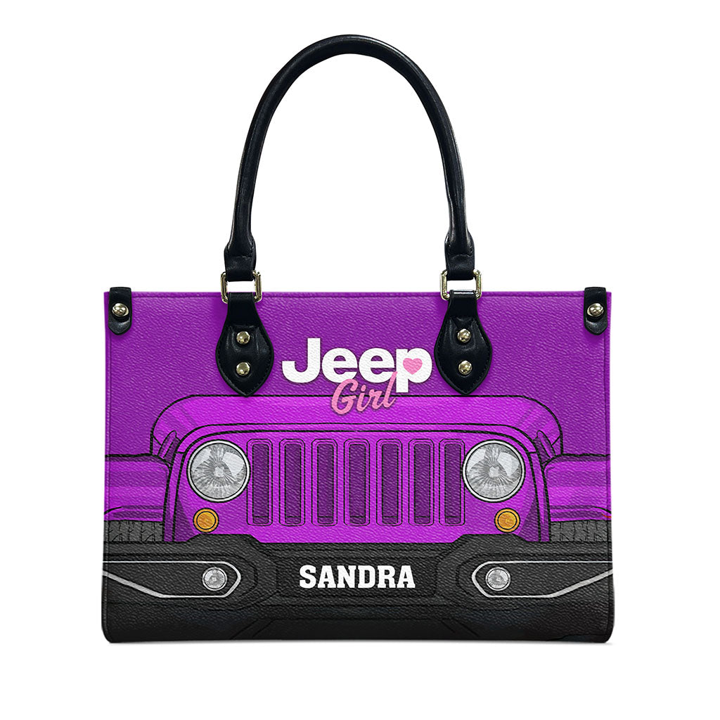 Jeep Girl Mutilcolor Grille Personalized Leather Handbag TN2407261602