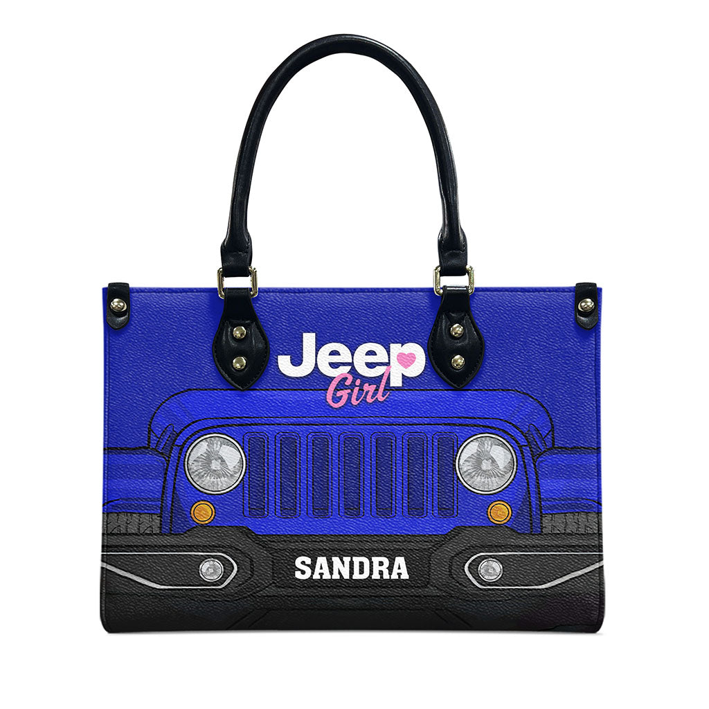 Jeep Girl Mutilcolor Grille Personalized Leather Handbag TN2407261602