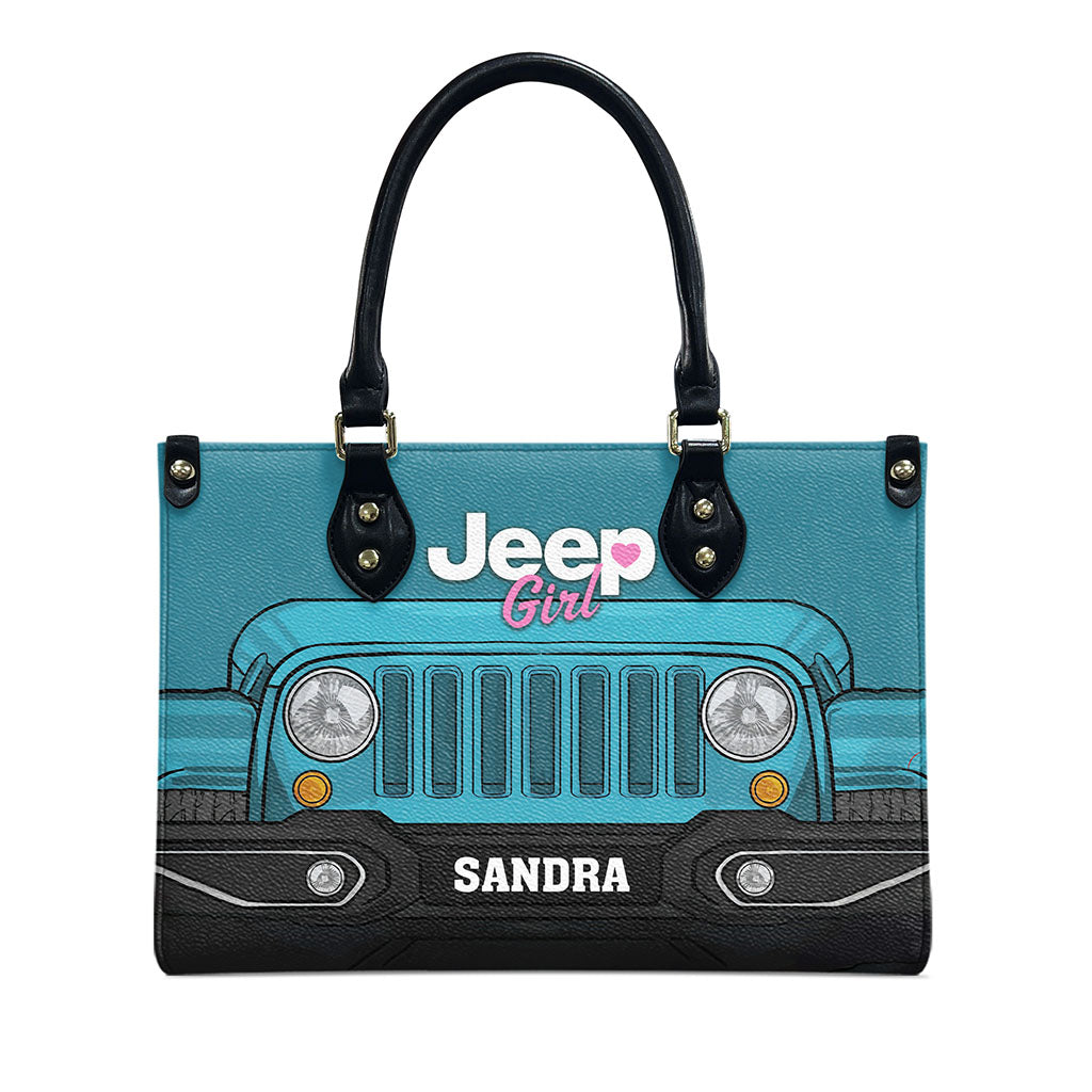 Jeep Girl Mutilcolor Grille Personalized Leather Handbag TN2407261602