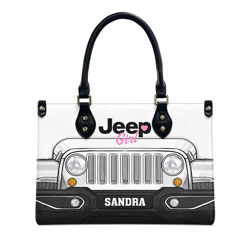 Jeep Girl Mutilcolor Grille Personalized Leather Handbag TN2407261602