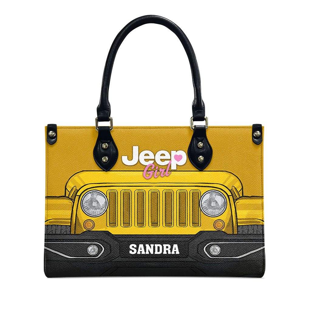 Jeep Girl Mutilcolor Grille Personalized Leather Handbag TN2407261602