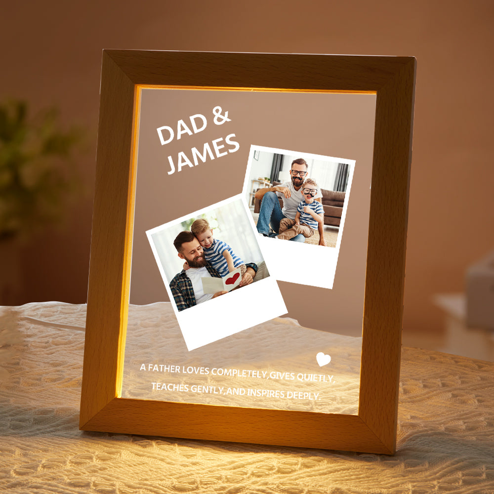 litzzy Photo Upload Night Light, Custom Gift For Father's Day Gift Night Light Custom Name and Photo Night Lamp for Dad night light   
