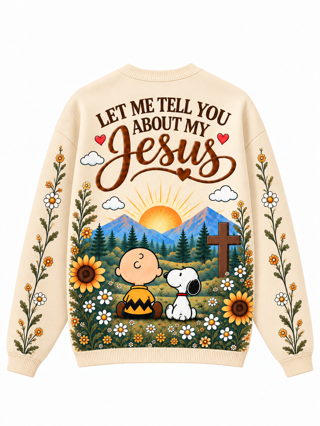 Let Me Tell You About My Jesus Gift For Her - Personalized Knitted Cardigan