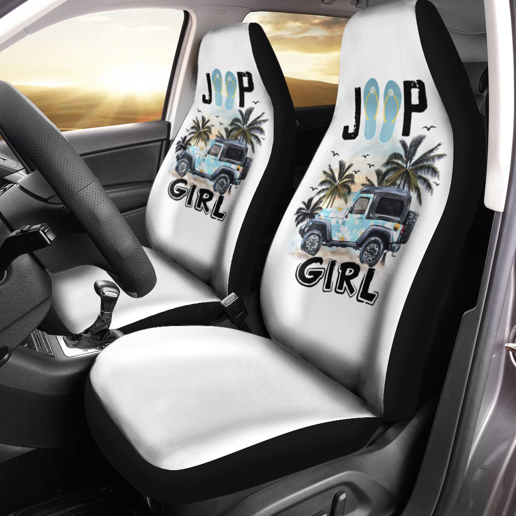 Jeep Girl Flower Flip Flops Car Seat Cover - image 4